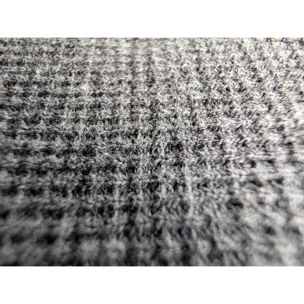Bugle Boy Vintage Mens XL Oversized Thermal Waffle Knit Polo Shirt Charcoal Grey - Picture 6 of 6